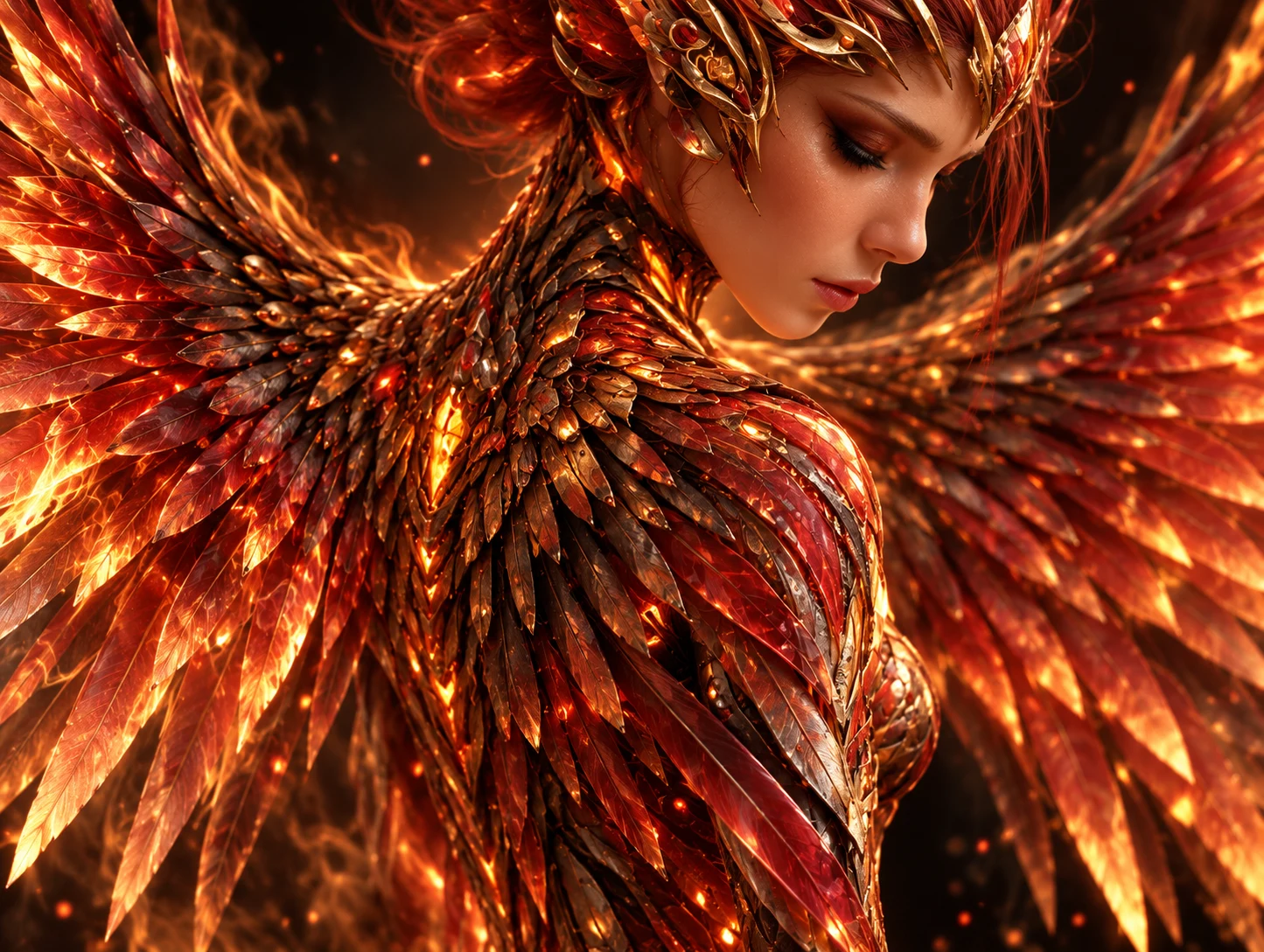 Fiery Phoenix Woman