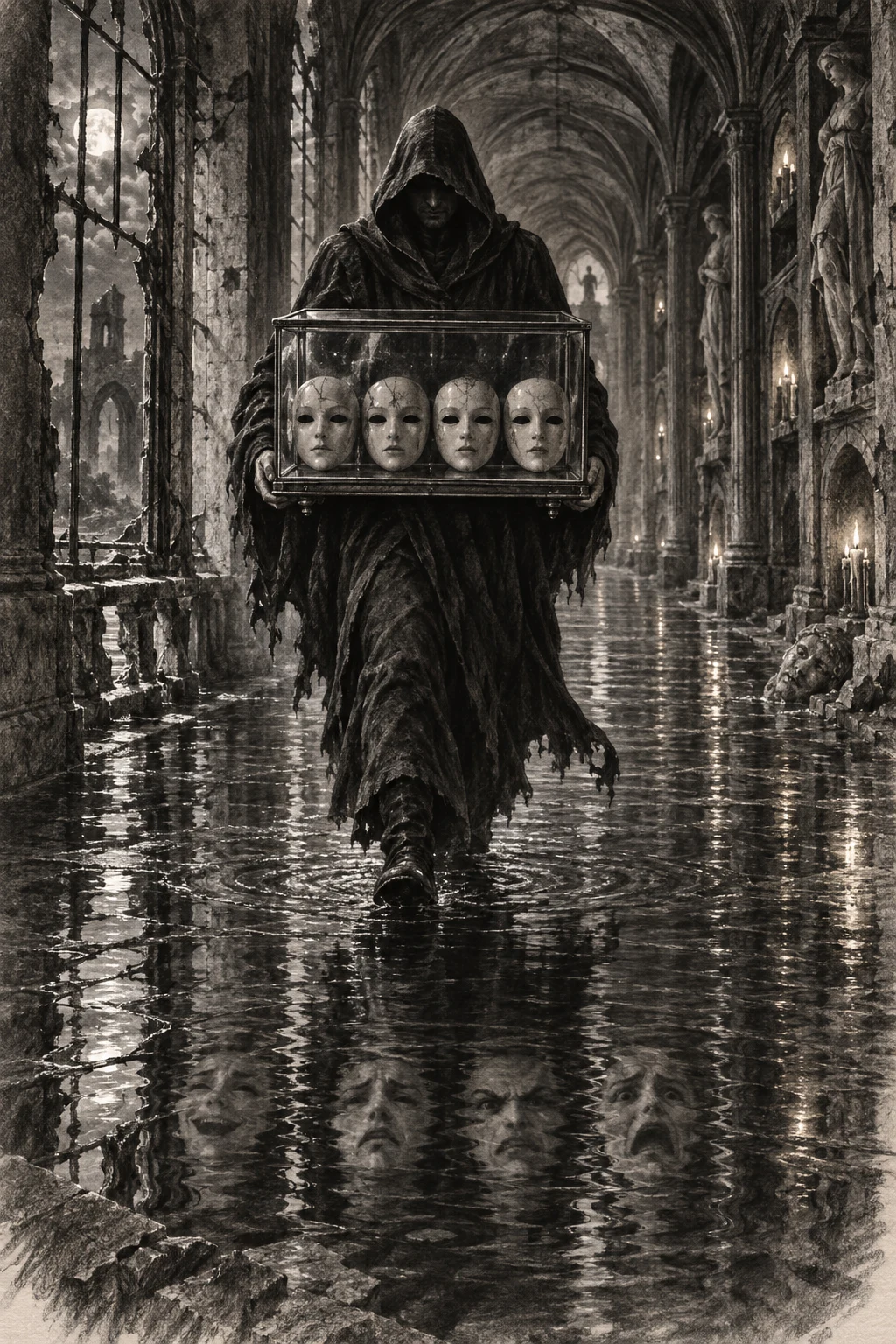 The Collector Of Faces Charcoal