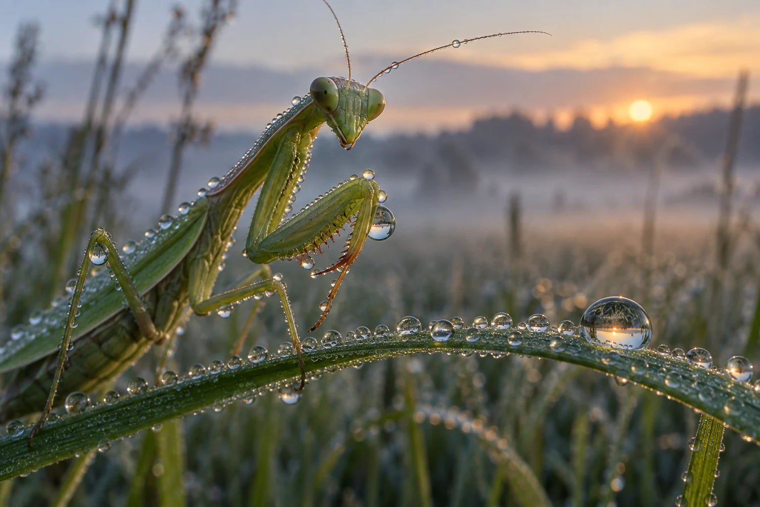 Praying Mantis At First Light